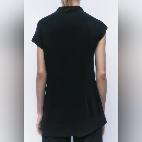 New Zara Gold Button Draped Top - 8513/521 - Picture 7 of 12